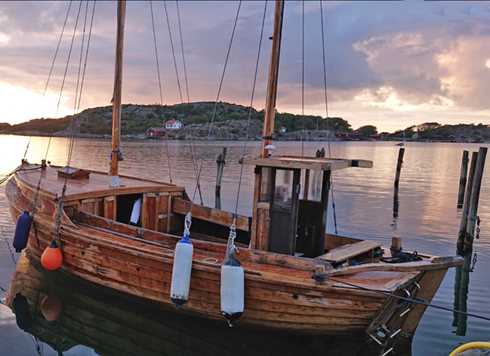 Unik tvåmastad Såta Jolle stulen i Grebbestad, Västra Götaland